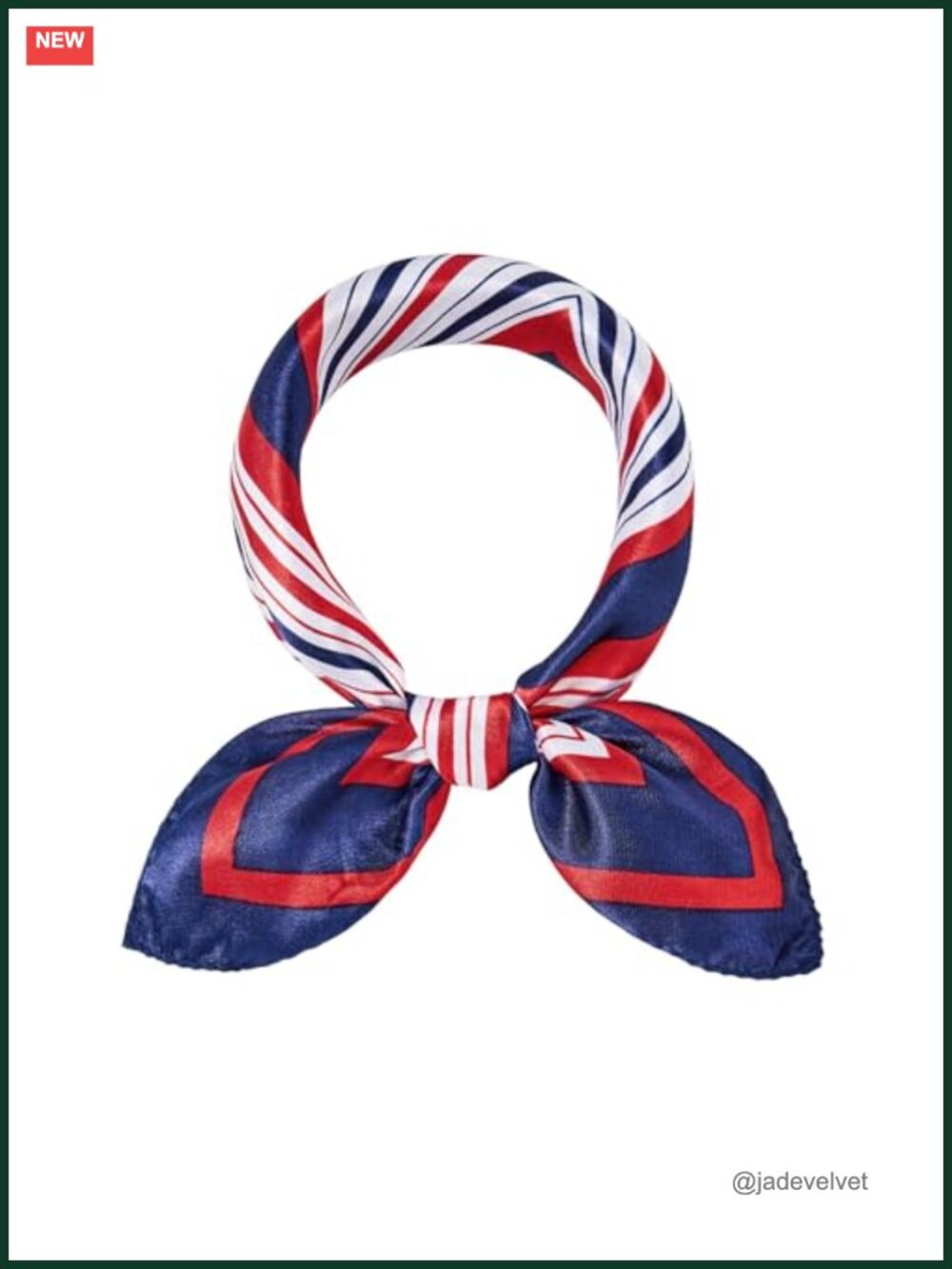 Silk-Feel Polyester Sailor Scarf Neckerchief Necktie Flight Attendant Yacht